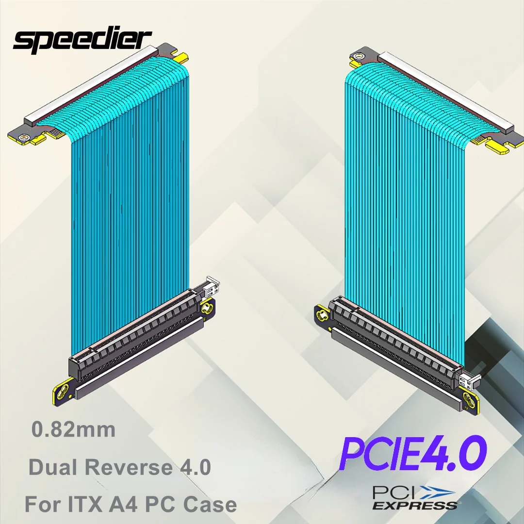 Double Reverse Pci-e 4.0 Riser - Itx Gpu Riser Pcie 4.0 16X review and price