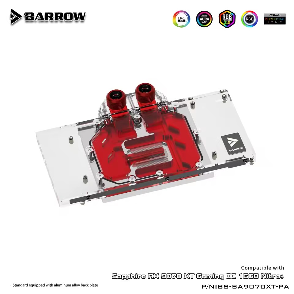 Barrow GPU Water Block For Sap - Rx 9070 16Gb review and price