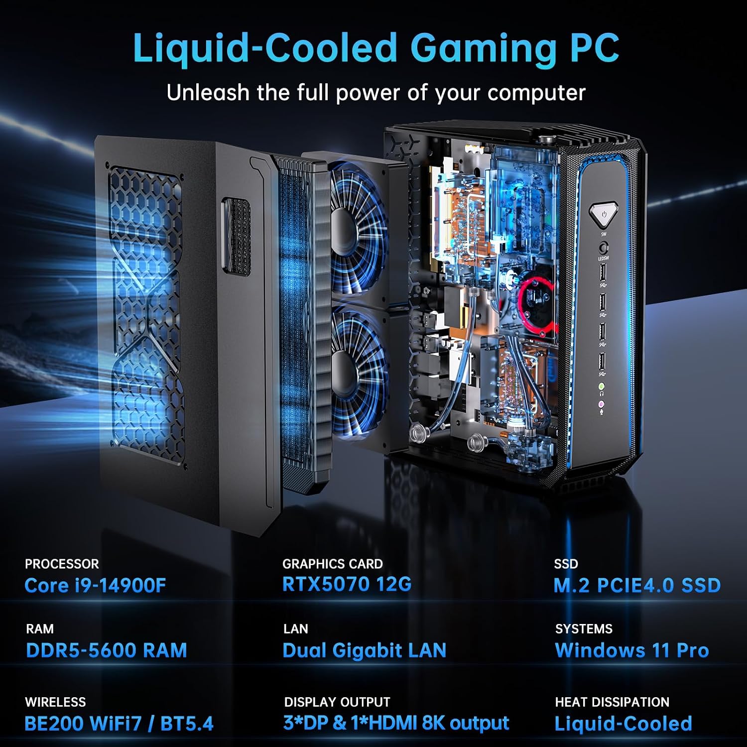 Msecore Liquid Cooling Mini PC - Desktop Gaming Gpu 32Gb review and price