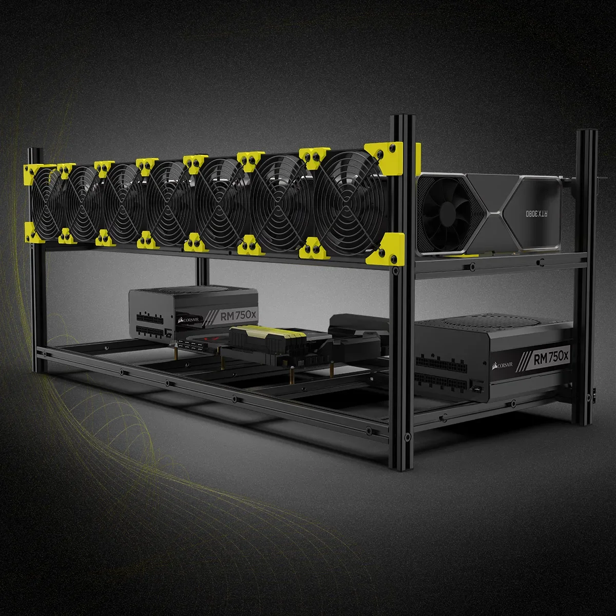 1pc 8 GPU Graphics card Alumin - Gpu Mining Rig Frame 8 Gpu review and price