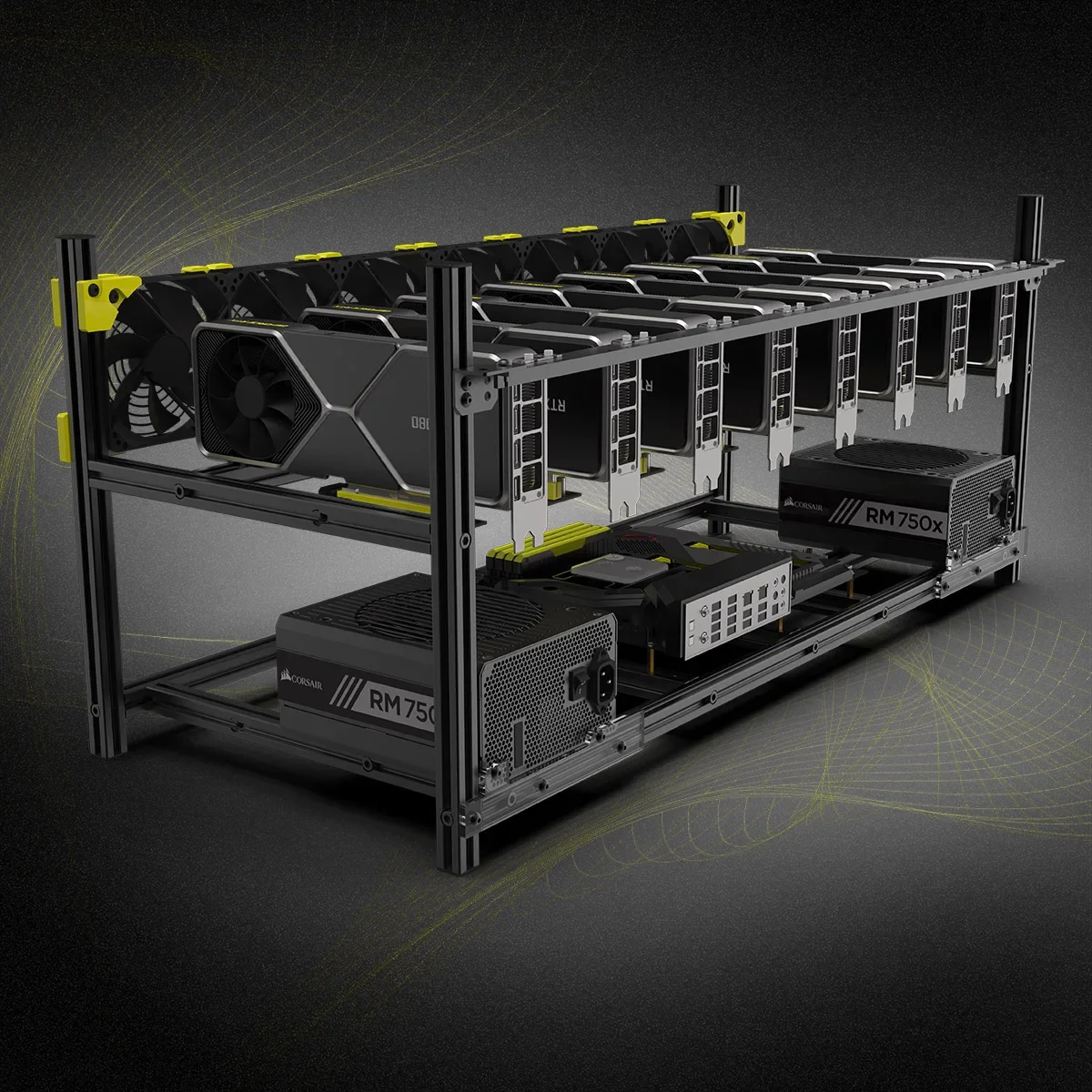 1pc 8 GPU Graphics card Alumin - Gpu Mining Rig Frame 8 Gpu review and price