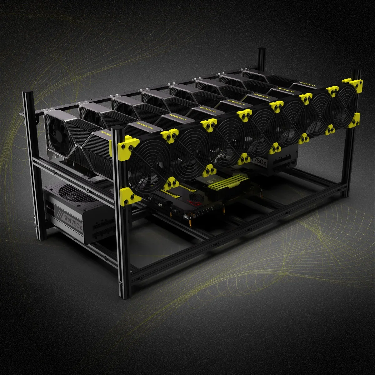 1pc 8 GPU Graphics card Alumin - Gpu Mining Rig Frame 8 Gpu review and price