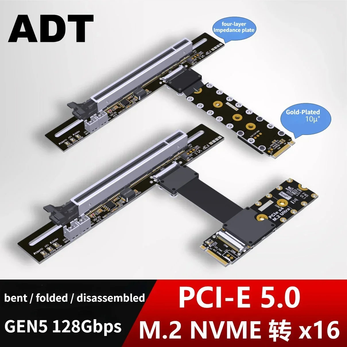ADT-Link PCIe 5.0 M.2 NGFF NVM - Pcie 5.0 Gpu Riser Cable review and price